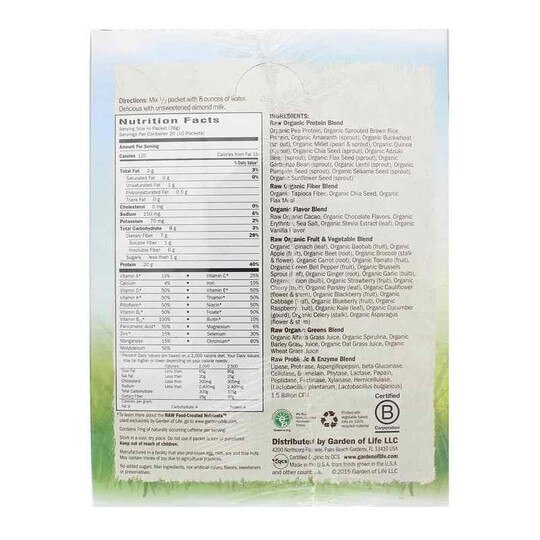 Raw Organic Meal Shake & Meal Replacement, GOL